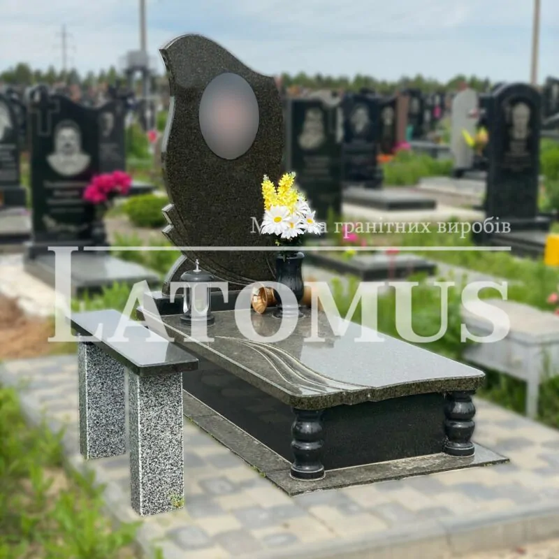 Ексклюзивний одинарний памятник з граніту купити