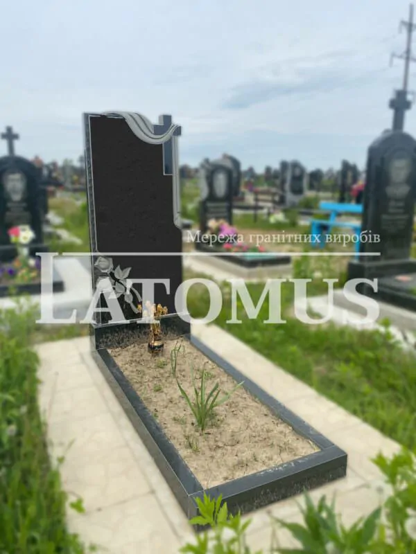 Ексклюзивний одинарний памятник з граніту купити