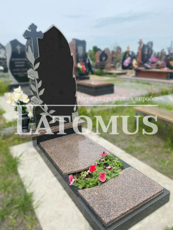 Ексклюзивний одинарний памятник з граніту купити