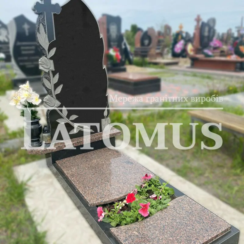 Ексклюзивний одинарний памятник з граніту купити
