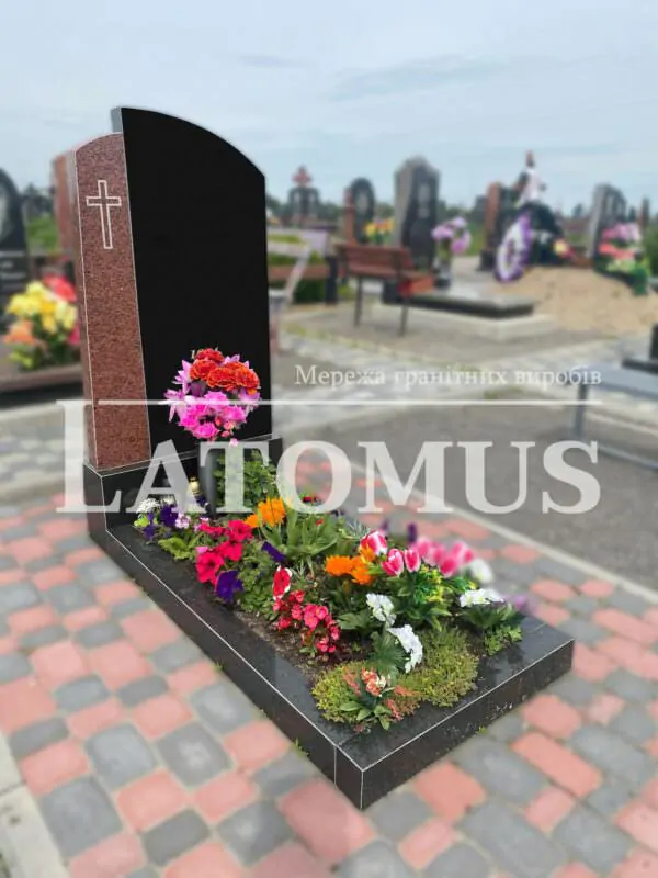 Елегантний одинарний памятник з граніту купити