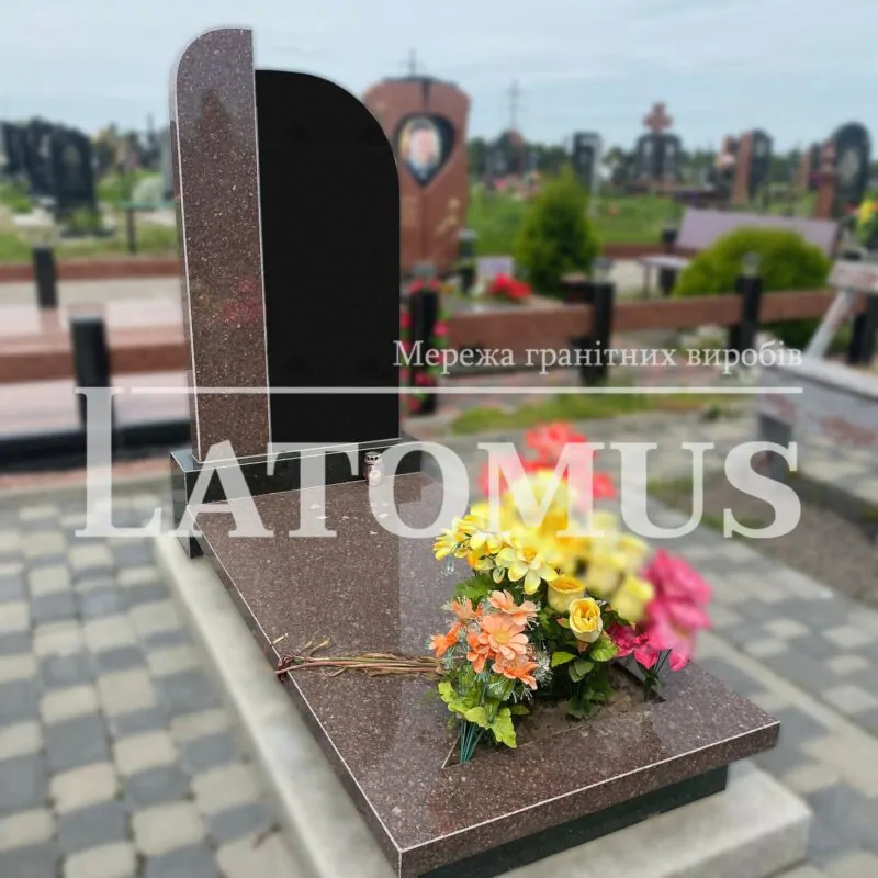 Елегантний одинарний памятник з граніту купити