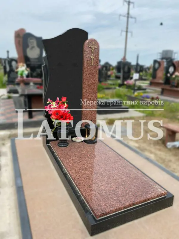 Елегантний одинарний памятник з граніту купити