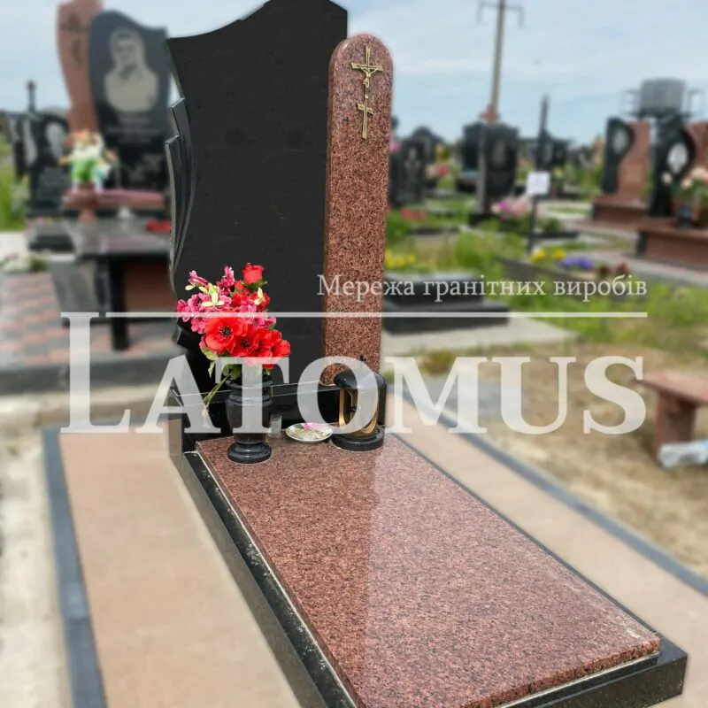 Елегантний одинарний памятник з граніту купити