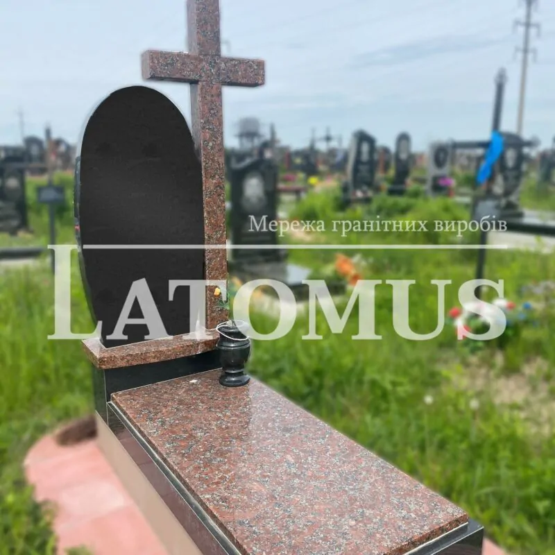 Елегантний одинарний памятник з граніту купити
