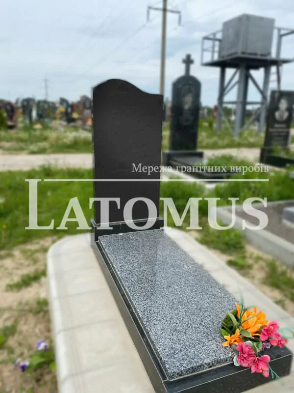 Елегантний одинарний памятник з граніту купити