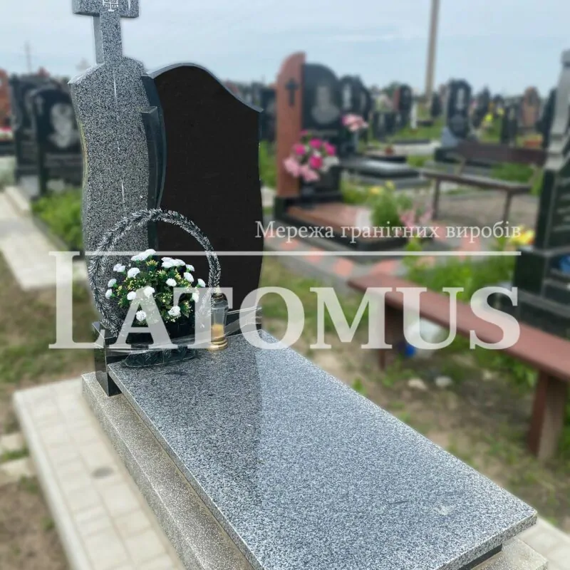 Елегантний одинарний памятник з граніту купити