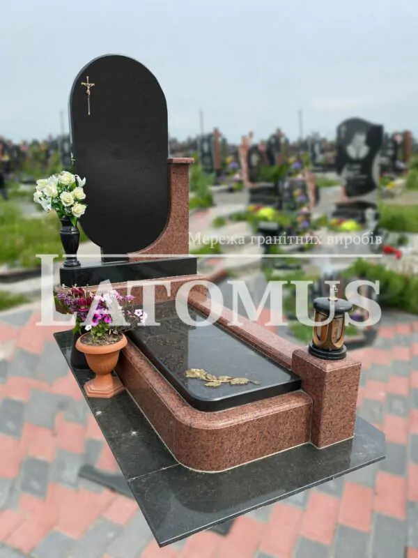 Елегантний одинарний памятник з граніту купити