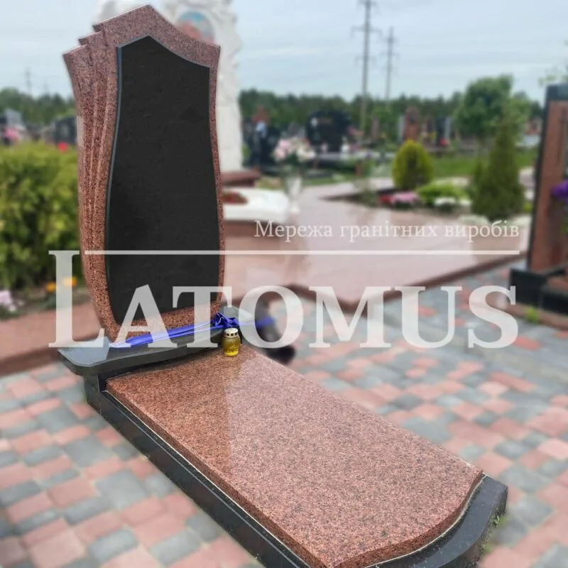 Елегантний одинарний памятник з граніту купити