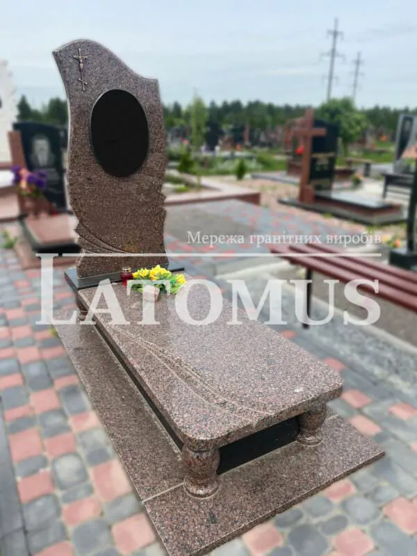 Елегантний одинарний памятник з граніту купити