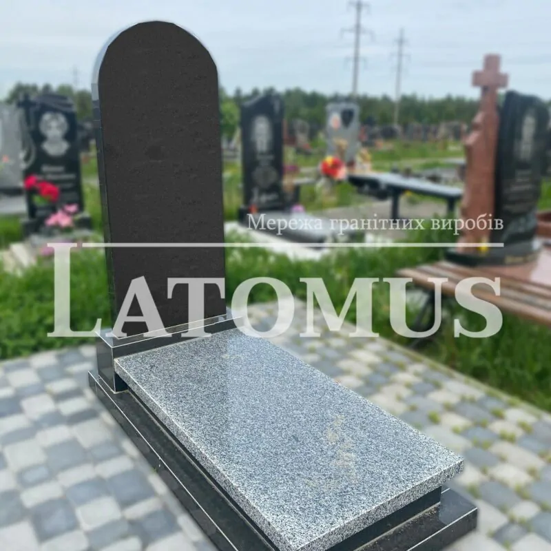 Елегантний одинарний памятник з граніту купити
