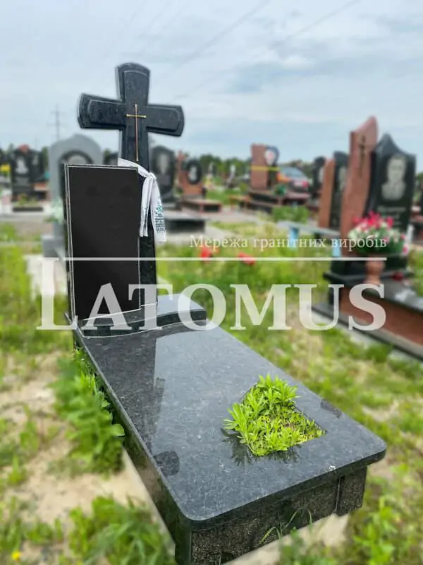 Елегантний одинарний памятник з граніту купити