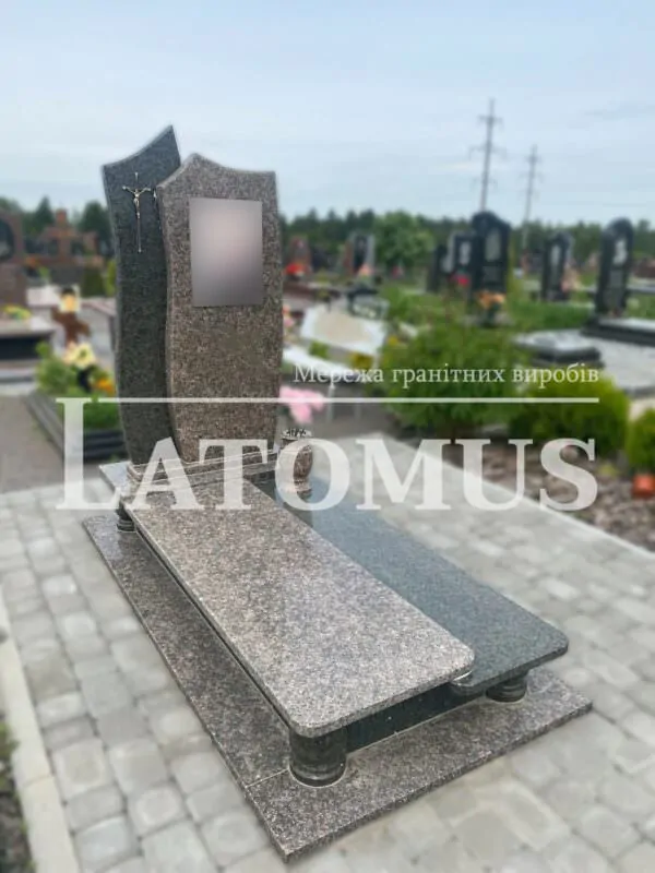 Елегантний одинарний памятник з граніту купити