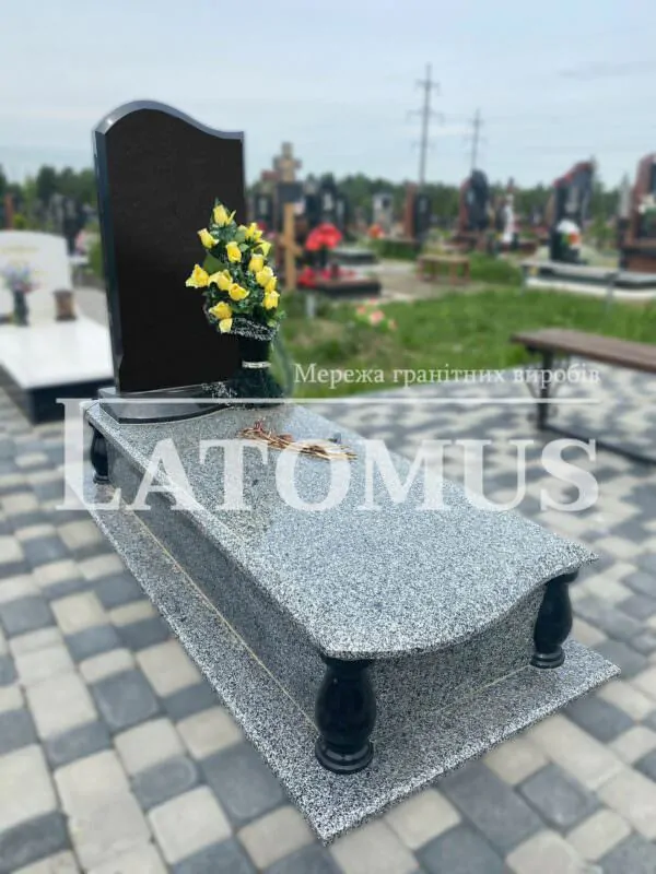 Елегантний одинарний памятник з граніту купити