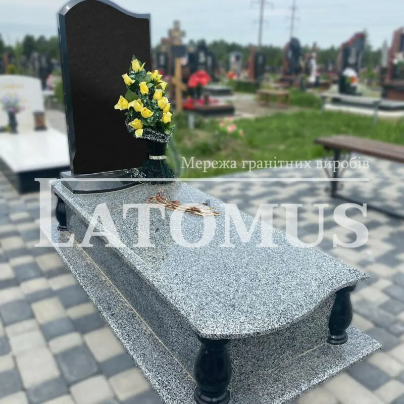 Елегантний одинарний памятник з граніту купити