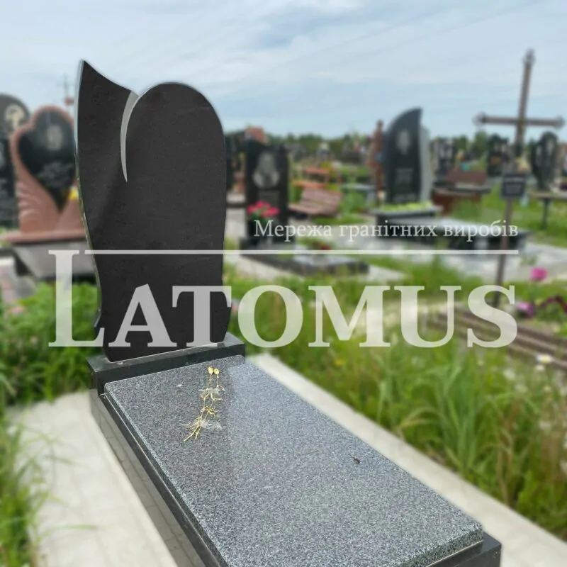 Елегантний одинарний памятник з граніту