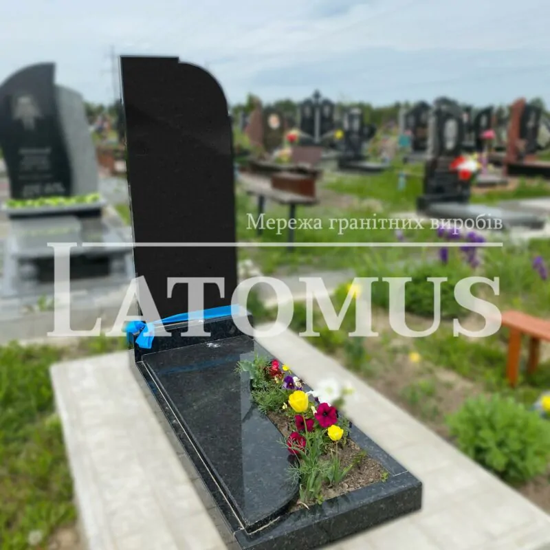 Елегантний одинарний памятник з граніту