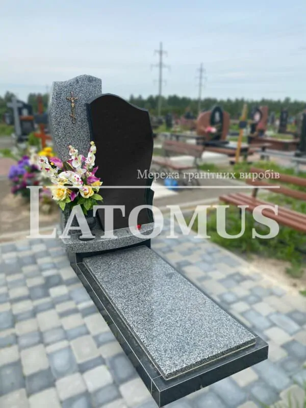 Елегантний одинарний памятник з граніту