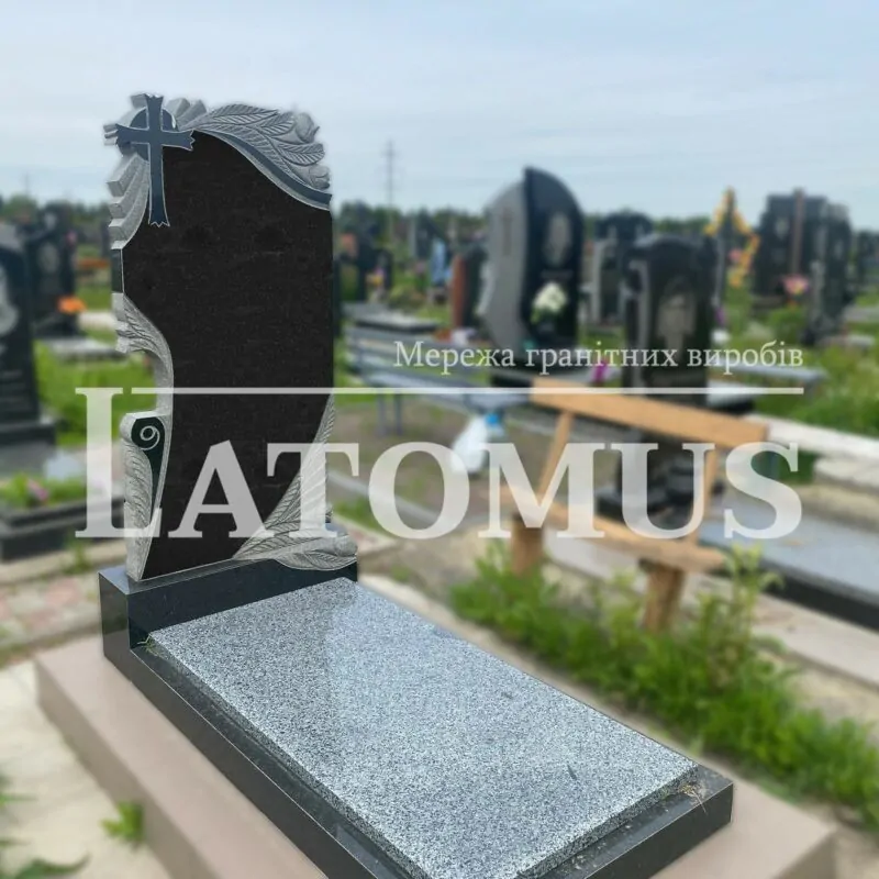 Елегантний одинарний памятник з граніту