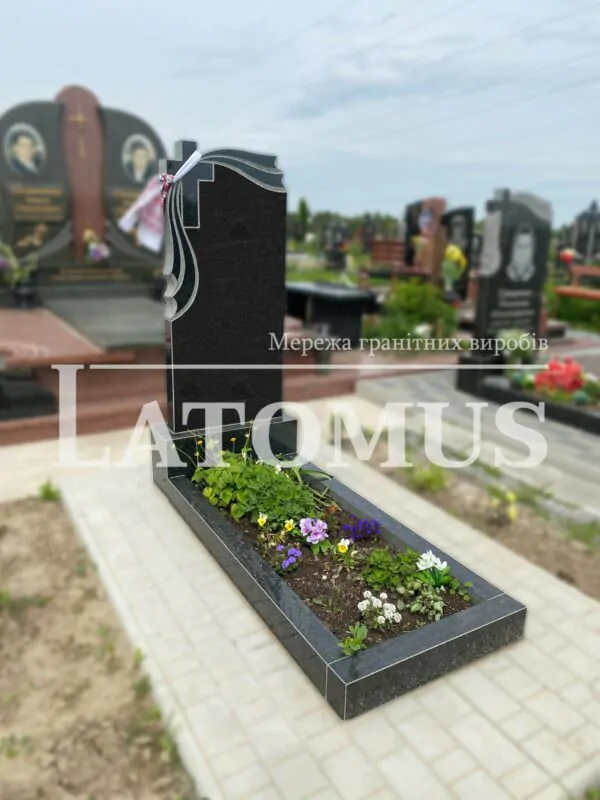 Елегантний одинарний памятник з граніту