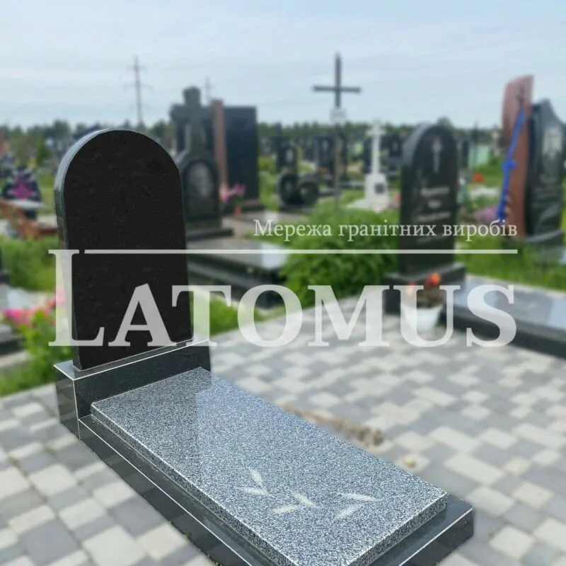 Елегантний одинарний памятник з граніту