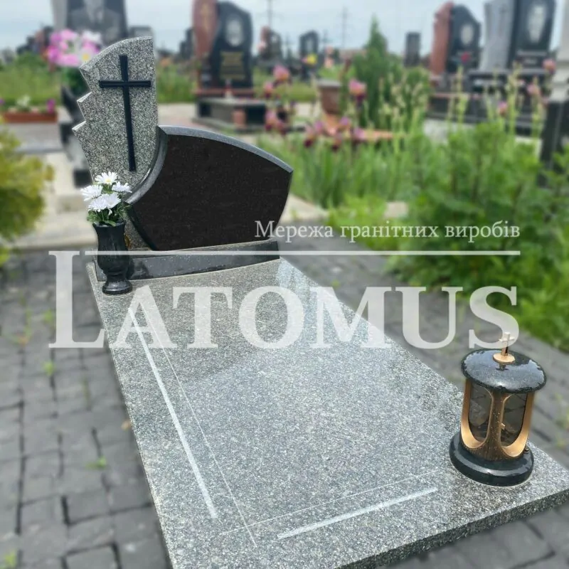 Елегантний одинарний памятник з граніту