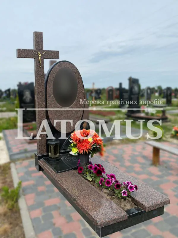 Елегантний одинарний памятник з граніту