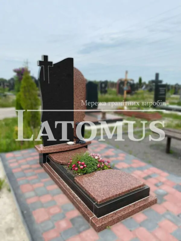 Елегантний одинарний памятник з граніту