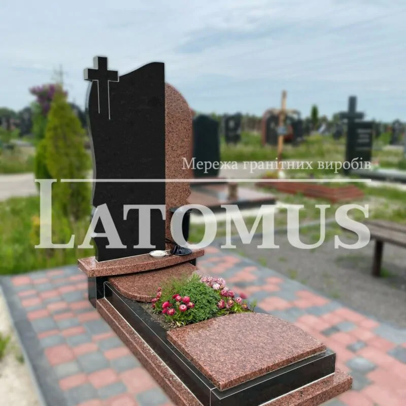 Елегантний одинарний памятник з граніту