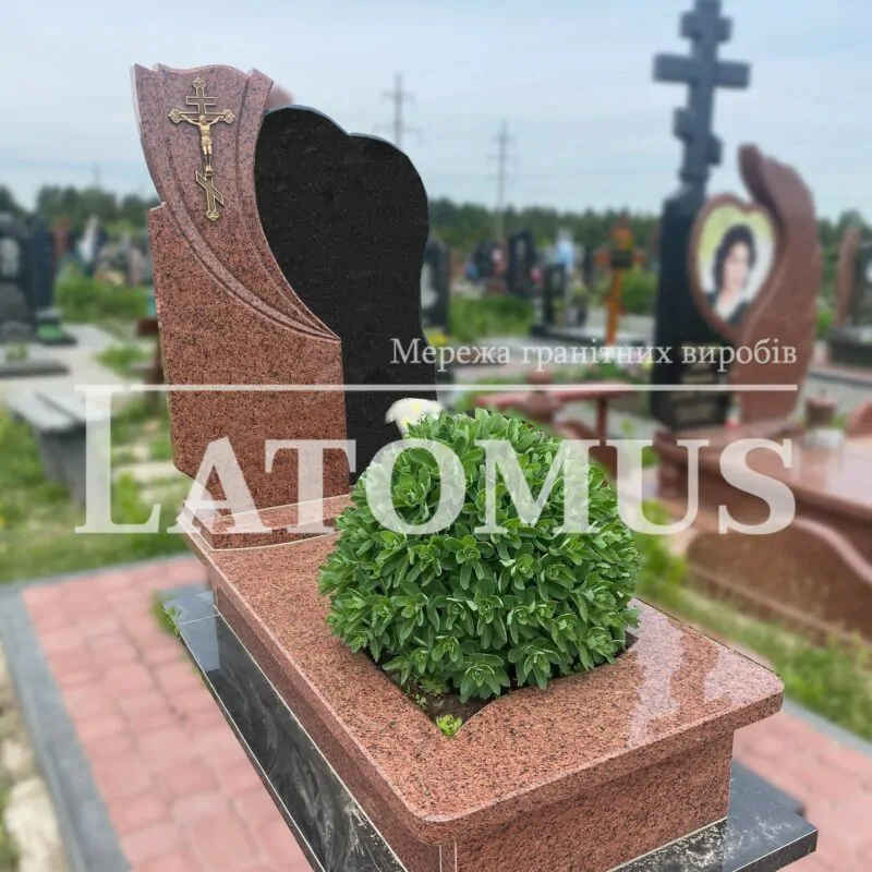Елегантний одинарний памятник з граніту