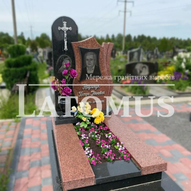 Одинарний памятник на могилу з граніту купити