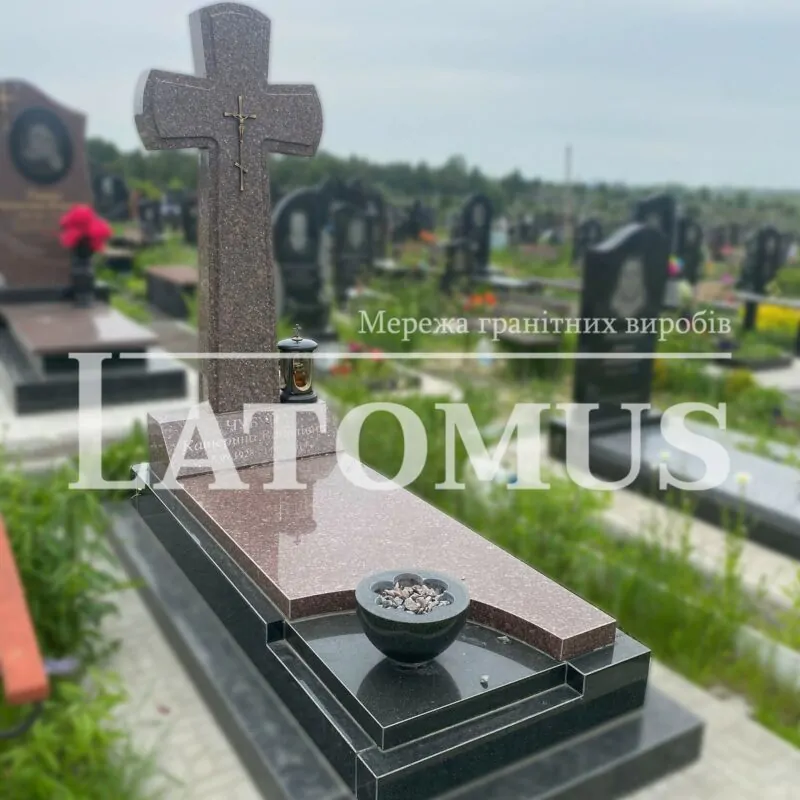 Одинарний памятник на могилу з граніту купити