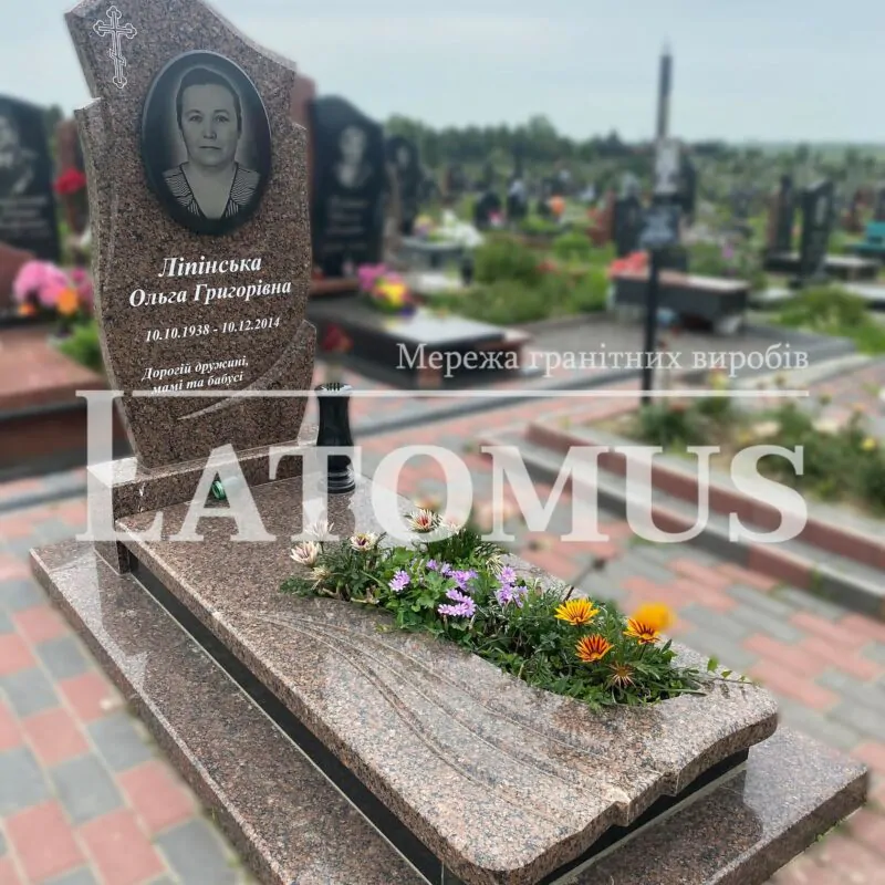 Одинарний памятник на могилу з граніту купити