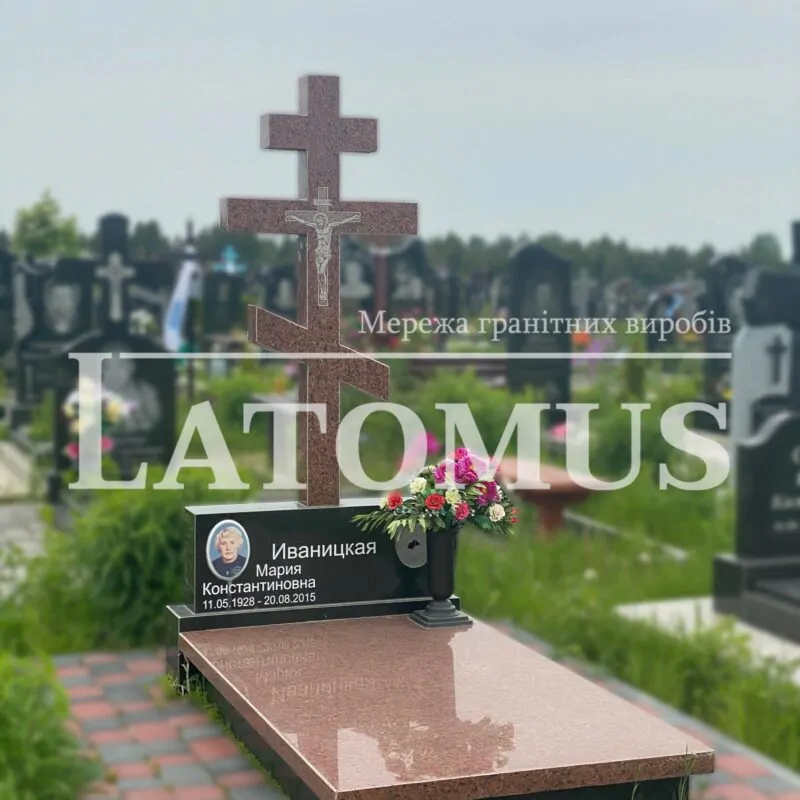 Одинарний памятник на могилу з граніту купити