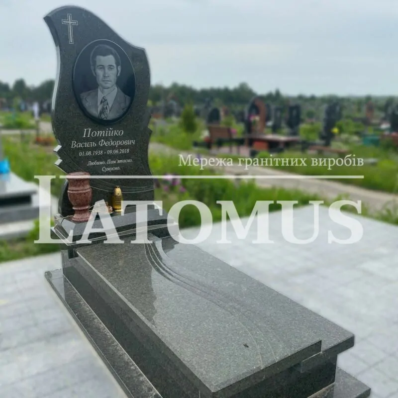 Одинарний памятник на могилу з граніту купити