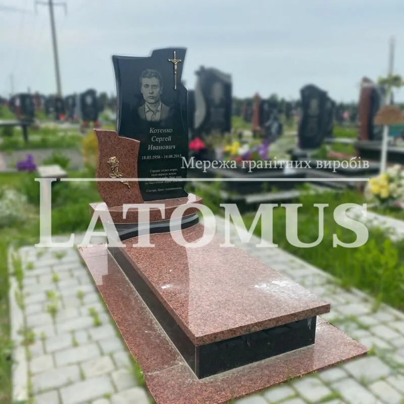 Ексклюзивний одинарний памятник з граніту