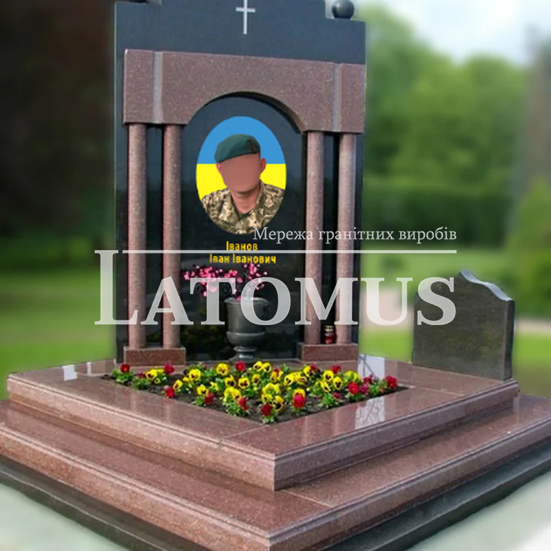 Гранітний монумент на могилу Військовому ціни
